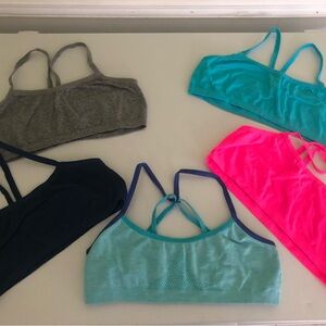 Kids Multi-Color Sports Bras Set